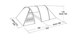 Easy Camp Galaxy 300 Rustic Green Tunneltent - 3 Personen -Bo-Camp Winkel 120390 galaxy 300 rustic green drawing perspective2