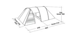 Easy Camp Galaxy 400 Rustic Green Tunneltent - 4 Personen -Bo-Camp Winkel 120391 galaxy 400 rustic green drawing perspective2