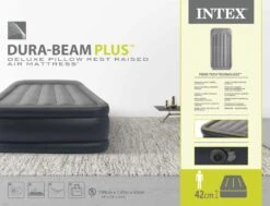 Intex Deluxe Pillow Rest Raised Luchtbed - Eenpersoons - Ingebouwde Elektrische Pomp -Bo-Camp Winkel 1452 1900 64132nd pkg 2023 300