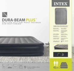 Intex Deluxe Pillow Rest Raised Luchtbed - Queensize - Ingebouwde Elektrische Pomp -Bo-Camp Winkel 1812 1900 64136nd pkg 2023 300