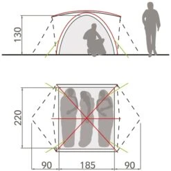 Vaude Campo Grande Koepeltent - 3-4 Persoons - Groen 9 Vaude Campo Grande Koepeltent - 3-4 Persoons - Groen -Bo-Camp Winkel 1900 1883 14225 g 5