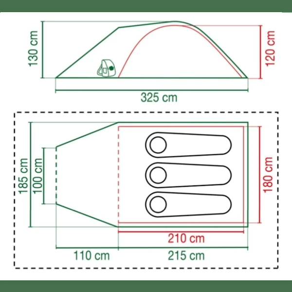 Coleman Darwin 3 Plus Koepeltent - 3 Persoons 4 Coleman Darwin 3 Plus Koepeltent - 3 Persoons - Afbeelding 2