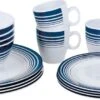 Bo-Camp Melamine Serviesset - 16-delig - Wit/Blauw 1 Bo-Camp Melamine Serviesset - 16-delig - Wit/Blauw -Bo-Camp Winkel 6181079 resultaat