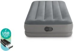 Intex Prestige Mid-Rise Luchtbed - Eenpersoons - Ingebouwde Elektrische Pomp -Bo-Camp Winkel 833 1200 intex twin prestige mid rise luchtbed 1 persoons 1