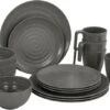 Bo-Camp Stone Melamine Serviesset - 16-delig - Grijs -Bo-Camp Winkel 900 1311 6181375