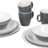 Bo-Camp Melamine Serviesset - 16-delig - Grijs -Bo-Camp Winkel 900 1358 6181274