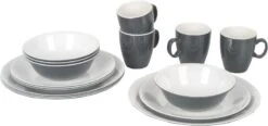 Bo-Camp Melamine Serviesset - 16-delig - Grijs