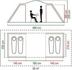 Coleman Spruce Falls 4 Vis-a-vis Tent - 4 Persoons -Bo-Camp Winkel 900 917 spruce falls 7