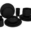 Bo-Camp Patom Melamine Serviesset - 16-delig - Zwart -Bo-Camp Winkel bo camp patom zwart