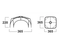 Husky Broof L Partytent -Bo-Camp Winkel broofl afmetingen