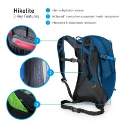 Osprey Hikelite Wandelrugzak - 18 Liter - Zwart -Bo-Camp Winkel osprey hikelite 18
