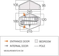 Vango Nevis 200 Tunneltent - 2 Persoons -Bo-Camp Winkel vango nevis 200 2