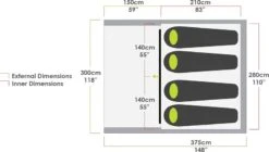 Zempire Evo TS Opblaasbare Tent - 4 Persoons -Bo-Camp Winkel zempire evo ts opblaasbare tent 7